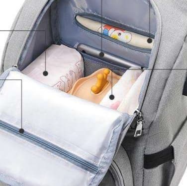 多機能充電ポート付きマザーズバッグ