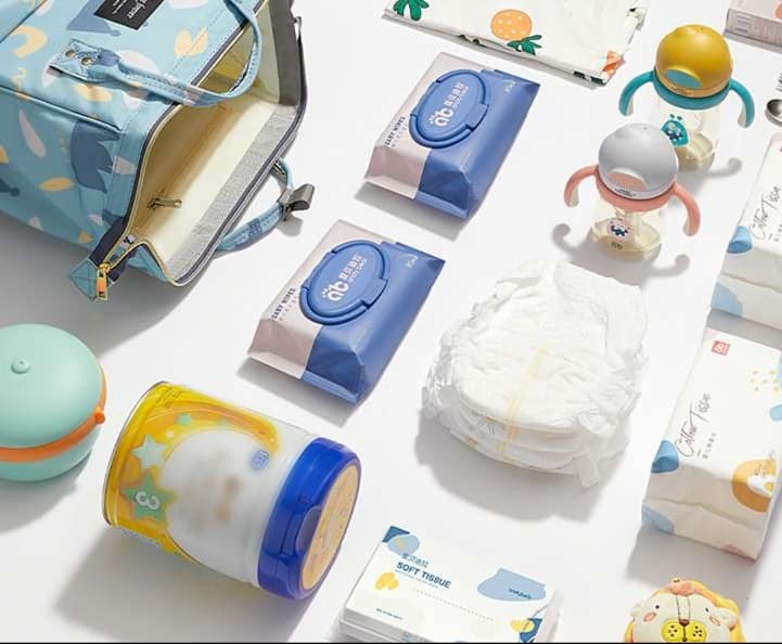 マザーズバッグ 防水機能付き フルーツ柄マザーズリュック